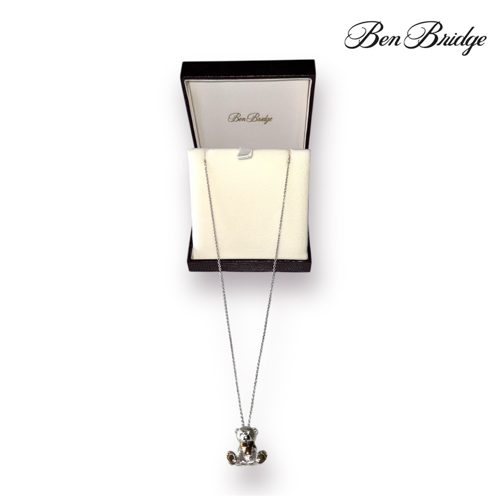 Ben Bridge Silver 925 Teddy Bear Pendant Necklace - Picture 6 of 15